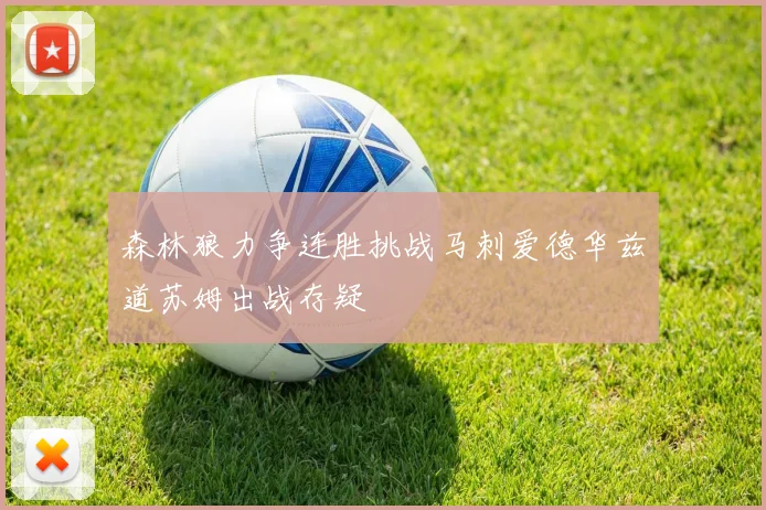 森林狼力争连胜挑战马刺爱德华兹道苏姆出战存疑